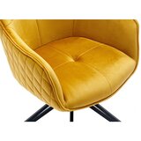 Livetastic Naslanjač Samt, Rumena, Vrtljiv | Shoptok.si