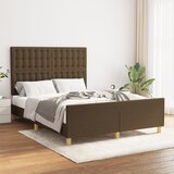Maison Chic Posteljni okvir - Dvoposteljna postelja - Zakonska postelja brez vzmetnice temno rjav 140x190 cm blago-J12808, (21766482) | Shoptok.si