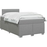  Boxspring krevet s madracem Svjetlosiva 120 x 190 cm Tkanina | shoptok.hr