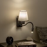 Brilagi - LED zidna lampa NUBILA 1xE27/25W/230V + LED/3W crna/siva | Eponuda.com
