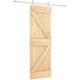  Klizna vrata 70 x 210 cm Čvrsta borovina (neobrađena) | shoptok.hr
