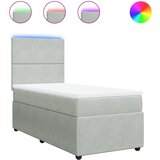 Maison Chic Box spring postelja - Vzmetna postelja z vzmetnico svetlo siva 100x200 cm žamet SL23172, (21891181) | Shoptok.si