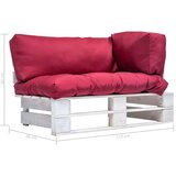  Vrtna sofa od paleta od borovine s crvenim jastucima | shoptok.hr