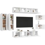  8-dijelni set TV ormarića bijeli od iverice | shoptok.hr
