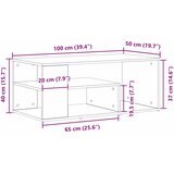  Kava Stol Crni hrast 100 x 50 x 40 cm Konstruirano drvo | shoptok.hr