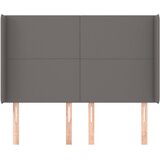  Uzglavlje s ušima sivo 147x16x118/128 cm od umjetne kože | shoptok.hr