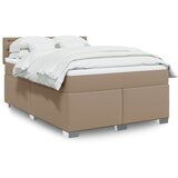 The Living Store Box spring postelja z vzmetnico kapučino 140x200cm umetno usnje - Box Spring Postelja, (21428275) Cene