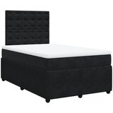 vidaXL Box spring postelja z vzmetnico črna 120x190 cm žamet, (21310548) | Shoptok.si