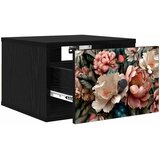  Wall-mounted noćni ormarić BORNE Crni hrast 36 x 33 x 25 cm | shoptok.hr