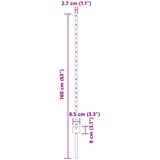  Stup za ogradu 44 pcs Zelena 160 cm Čelik | shoptok.hr