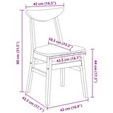  Trpezarijske stolice 2 pcs Svijetlosmeđa 42 x 47.5 x 81 cm | Eponuda.com
