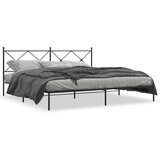 vidaXL metalni okvir za krevet s uzglavljem crni 200x200 cm | shoptok.hr