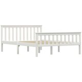  Posteljni okvir bel iz trdne borovine 140x200 cm | Shoptok.si