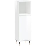 Maison Chic Kopalniška omarica - Kopalniški kabinet visok sijaj bela 30x30x100 cm inženirski les, (21794522) Cene