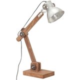  Namizna svetilka srebrna okrogla 58x18x90 cm E27 | Shoptok.si