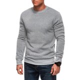Edoti Men's solid BASIC round neck sweatshirt - grey melange | shoptok.hr