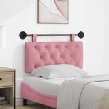  Držeće uzglavlje Zidne Ružičasta 90 x 55 x 7 cm Baršun - Ružičasta 80 cm bez LED | shoptok.hr