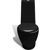  Črn keramičen kopalniški set stoječa WC školjka in bide | Shoptok.si