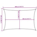  Jedro za zaštitu od sunca 160 g/m² narančasto 2,5 x 4 m HDPE | Shoptok.si