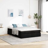  Otomanski krevet s madracem crni 140x200 cm tkanine | shoptok.hr