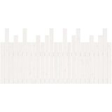 vidaXL Stensko posteljno vzglavje belo 159,5x3x80 cm trdna borovina | Shoptok.si