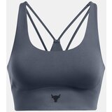 Under Armour Project Rock LG Grind Sportlette Women's Grey Sports Bra | ePonuda.com