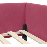  Kutni okvir kreveta Vinska crvena 90 cm x 200 cm Baršun | Eponuda.ba