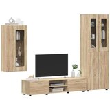 Set TV komoda s ladicama Zidne Sonoma hrast Konstruirano drvo | shoptok.hr