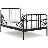  Produživi okvir za krevet crni metalni 80 x 130/200 cm | shoptok.hr