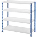 eurokraft basic Sestavljiv regal z velikimi policami iz jeklene pločevine, globina 700 mm, osnovni regal, VxŠ 1508 x 1550 mm | Shoptok.si
