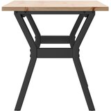 Stolić za kavu Y-oblika 100x50x45cm borovina i čelik | shoptok.hr