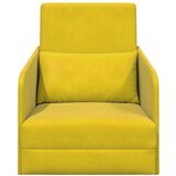  Fotelja na podu 2-u-1 Žuta 65x80x83 cm Velur | shoptok.hr