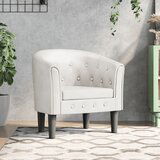  The Living Store Fotelj belo umetno usnje - Fotelj, (21445404) Cene