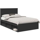  Konstrukcija postelje Črna 120 x 200 cm Masivno borovo les, (5000104012) | Shoptok.si
