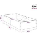  Okvir za podesivu bazu kreveta Staro drvo 80 x 200 cm | shoptok.hr