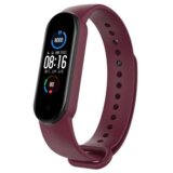 Onasi pašček za uro xiaomi mi band 5, xiaomi mi band 6, xiaomi mi band 7 - bordo rdeč | Shoptok.si
