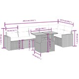  7-dijelni set vrtnih sofa sivi od poliratana | shoptok.hr
