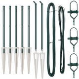 vidaXL Stebri za ograjo s konico 7 kos Ø32 mm 120 cm Galvanizirano jeklo Cene