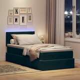 Krevet s prostorom za pohranu s LED-om Tamnozelena 90 x 190 cm | shoptok.hr