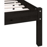 vidaXL Okvir za krevet crni od masivne borovine 135 x 190 cm UK bračni | shoptok.hr