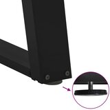  Noge za klub stolić U-oblik 2 kom Crne 60 x (30-31) cm Čelik | shoptok.hr
