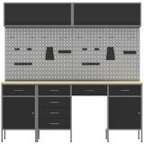  Set radnih ormarića s ladicama s pohranom 10 kom. Crna | shoptok.hr