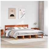 vidaXL Posteljni okvir brez vzmetnice vošč. rjav 180x200 cm borovina Cene