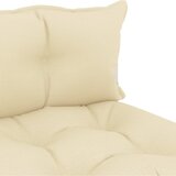  Srednja vrtna sofa od paleta s krem jastucima drvena | shoptok.hr