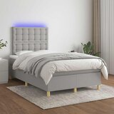  s oprugama i madracem LED svjetlosivi 120x190 cm tkanina | shoptok.hr