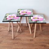 Hanah home 3Shp299 - white whitepinkgreyyellow nesting table (3 pieces) | ePonuda.com