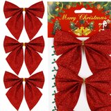  Set Božićnih mašni 11 × 11 cm - 3 komada, crvene | shoptok.hr