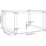  Noge za stolić za kavu s O-oblikom 80x70x43 cm lijevano željezo | shoptok.hr