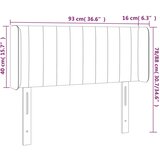  LED uzglavlje tamnosiv 93x16x78/88 cm baršunasto | shoptok.hr