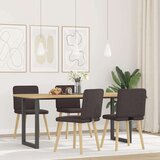  Blagovaonske stolice od tkanine 4 kom tamnosmeđe | shoptok.hr